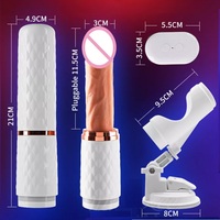 Teleskop Dildo Vibrator Dehnbarer Dildo Automatische Dildo Schub Sex Maschine für Frauen