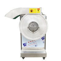 Automatische gemotoriseerde fruit-, groente- en cassave-snijmachine, aardappelchips-snijder, friet-snijmachine, roestvrij staal, verstelbaar