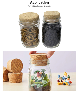 Bouchons en liège personnalisés pour bouteilles de <span class=keywords><strong>vin</strong></span> et bocaux en verre, bouchons écologiques avec couleur et logo personnalisés, vente en gros - Product Image 3