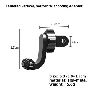 Adaptador de Clip con Gancho en J para Montaje Vertical en Superficies, Rotación de 360°, para Cascos GoPro Hero 13 12 11 10 9 8 7, DJI Osmo Action, <span class=keywords><strong>Insta360</strong></span> - Product Image 3