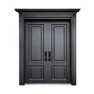Porte de sécurité double battant pour <span class=keywords><strong>villa</strong></span>, en aluminium moulé et cuivre, finition de surface, ouverture latérale, pour entrée - Product Image 4