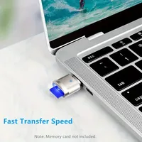 Mini lector de tarjetas tipo C DC, tarjeta USB C TF, transferencia de alta velocidad, compatible con OTG para cámara, PC, portátil, teléfono inteligente