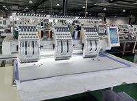Machine à broder informatisée QS-1203 à trois têtes et 12 aiguilles pour casquettes, t-shirts, logos et étiquettes