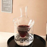 Carafe à vin en verre borosilicate de 1000 ml avec seau à glace, imprimée sur mesure pour Noël, pour cadeaux de fin d'année, OEM ODM