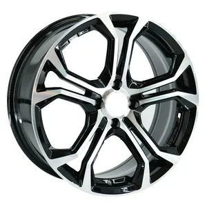 17X 7.0j Inch High-End Lichtmetalen Velgen Zwart Machine Gezicht Auto Velgen