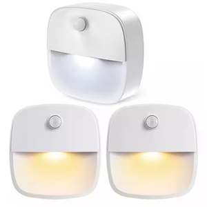 Lampu Malam Sensor Gerak LED Lampu Dinding Nirkabel Dioperasikan dengan Baterai AAA Dapat Diredupkan Kecil Lucu Minimalis Kamar Tidur Dapur Koridor - Product Image 3