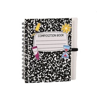 Carnet promotionnel mignon petit format à spirale 4 x 5,5 pouces avec attache pour stylo, logo personnalisé, cadeau d'affaires, vente en gros OEM en stock