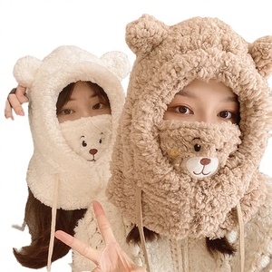 Gorro de Invierno con Orejeras y Bufanda Integradas, Impermeable, para Adultos, Unisex, Tejido, Cálido - Product Image 3