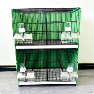 Jaula Metálica Plegable Grande para Cría de Aves, Jaula de Múltiples Niveles para Canarios con Bandeja - Product Image 6