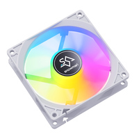 Ventilateur ARGB ultra-fin SNOWMAN AF9015-ARGB-wh blanc 9015 5V avec contrôle de vitesse PWM et coussinet anti-vibration en silicone pour refroidissement PC ITX