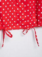 Ensemble décontracté 2 pièces pour femme, nouvelle collection 2026 : veste à manches longues zippée à pois + mini-short rétro à pois pour femme