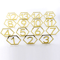 Ychon clair acrylique mariage Table signe hexagonal rectangulaire bricolage siège numéros présentoir porte-carte