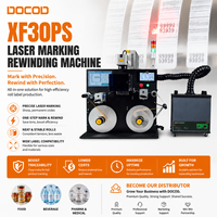 Máquina Rebobinadora de Etiquetas Automática DOCOD XF30PS con Marcado Láser, Rebobinador Secundario de Rollos, Posicionamiento de Alta Precisión de ±1 mm para Uso Médico