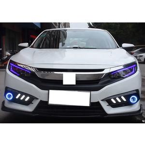 ไฟหน้า LED สำหรับรถยนต์ฮอนด้า ซีวิค เจนเนอเรชั่น 10 ปี 2016-2021 รุ่น FK Type R JDM พร้อมไฟเลี้ยวแบบไดนามิก ไฟสูง และไฟ DRL - Product Image 4