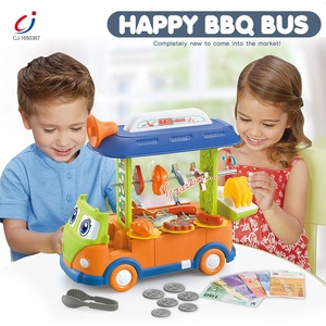 Chengji ensemble de cuisine jouets faire semblant de <span class=keywords><strong>jouer</strong></span> des jouets SImulation 2in1 déformation dessin animé <span class=keywords><strong>Bus</strong></span> Barbecue jouet barbecue électronique - Product Image 3