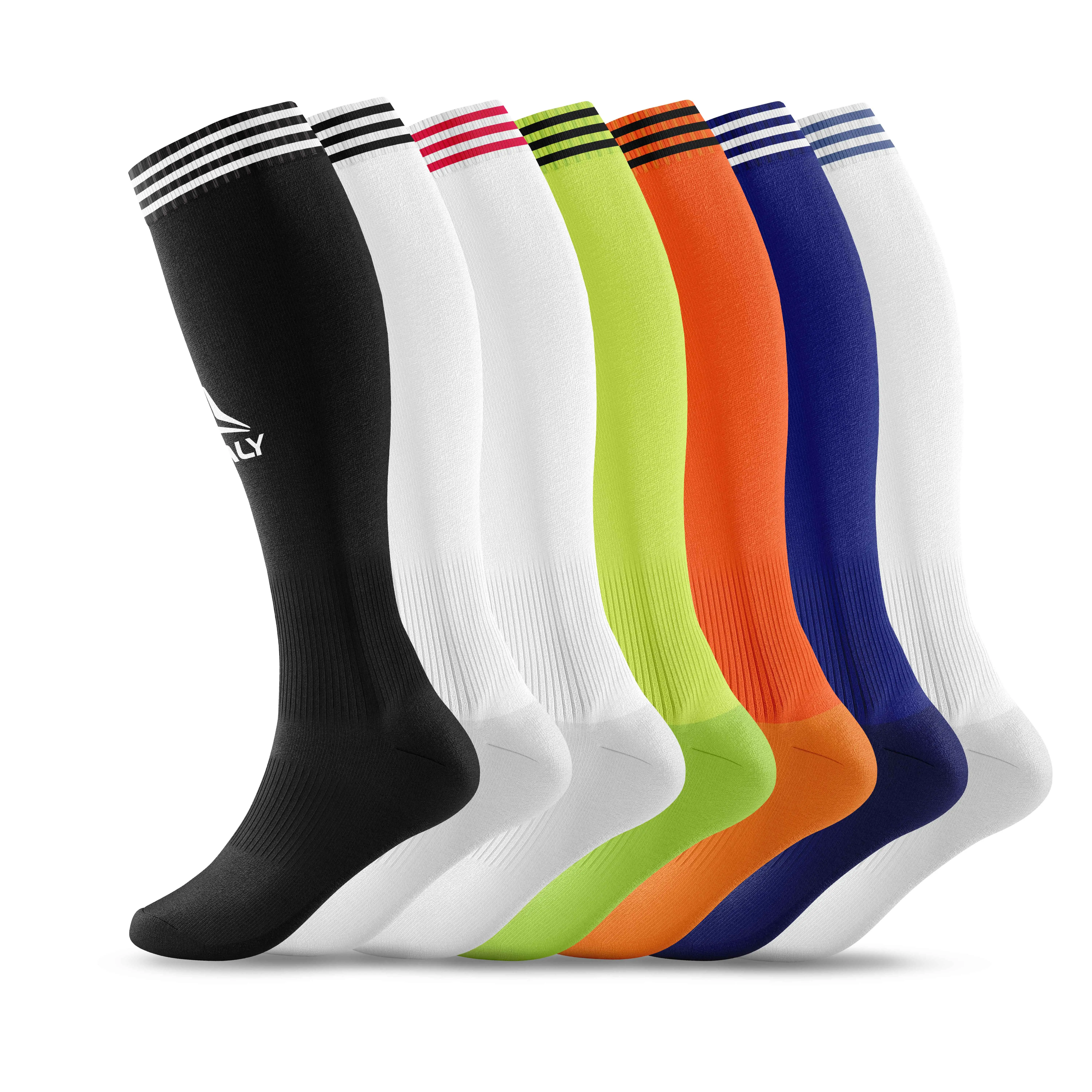 Пользовательские мягкие высококачественные хлопковые мужские футбольные носки для женщин с индивидуальным логотипом термальные Заводские спортивные высокие Компрессионные носки