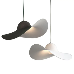 Vente chaude style moderne italien led lustre art <span class=keywords><strong>d</strong></span>éco <span class=keywords><strong>chapeau</strong></span> <span class=keywords><strong>de</strong></span> <span class=keywords><strong>paille</strong></span> pendentif lumière chambre salon suspension lampe lustre - Product Image 2