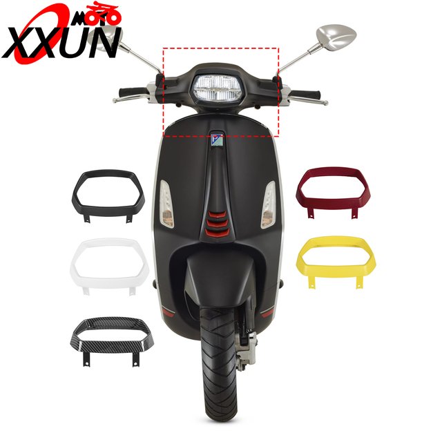 XXUN Motorcycle Headlight Frame Cover for vespa Sprint 150 2016-2021 2016 2017 2018 2019 2020 2021 Headlight Housing Frame