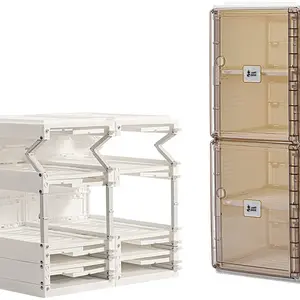 Design simples economia de quarto 10 camadas 9 grades de tecido plástico sapato rack branco