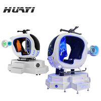 Simulateur de vol d'hélicoptère et d'avion VR 9D commercial, construction en métal et fibre de verre, utilisation en intérieur, parcs d'aventure, centre commercial