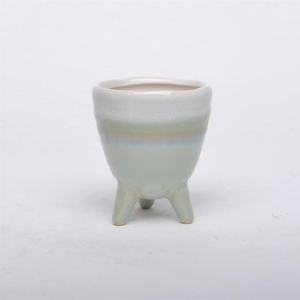 Vasi per Fiori Occidentali di Colore Verde per Angolo di Casa, Set di Vasi in Ceramica <span class=keywords><strong>con</strong></span> Tre Piedi - Product Image 5