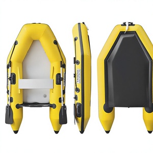 Bateau <span class=keywords><strong>de</strong></span> pêche gonflable professionnel en PVC jaune <span class=keywords><strong>de</strong></span> Chine, 2,3 m et 3,8 m, avec fond blindé, fond en aluminium recouvert et fond brossé - Product Image 1