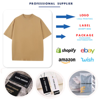 Camiseta de Verano para Hombre, 230G, Alta Calidad, 100% Algodón, Personalizada, Talla Grande