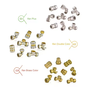 Raccord en laiton Pex-Al-Pex <span class=keywords><strong>64115</strong></span>/MOLD 2 Compression de coude de plaque murale Pex adaptée aux tuyaux raccords de tuyauterie de haute qualité - Product Image 5