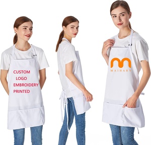 Tablier de cuisine sans manches personnalisé avec logo imprimé, en polyester, unisexe, réglable, pour salon de beauté, salon de manucure, barbier, travail, <span class=keywords><strong>serveuse</strong></span> - Product Image 2