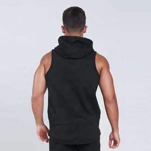 Sudadera sin mangas para hombre, transpirable, de poliéster/algodón, para invierno, para exteriores, lisa, de secado rápido, cortavientos, ecológica, para gimnasio, deporte, musculación - Product Image 4