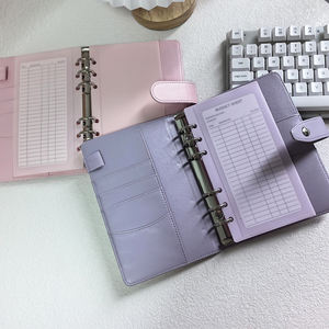 Nouveau Macaron PP couleur étanche A6 Budget <span class=keywords><strong>classeur</strong></span> <span class=keywords><strong>avec</strong></span> enveloppes de trésorerie pour la budgétisation enveloppes perforées enveloppes budgétaires - Product Image 1