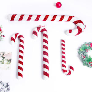 High Quality Factory Christmas Plastic Red White <strong>Candy</strong> <strong>Cane</strong> for <strong>Mini</strong> Christmas Tree and Shopping Mall Window Decoration - Product Image 1