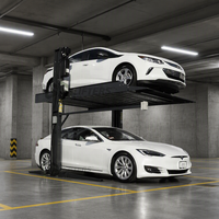 Système de stationnement vertical intelligent à 2 monte-voitures compatibles VE pour véhicules électriques