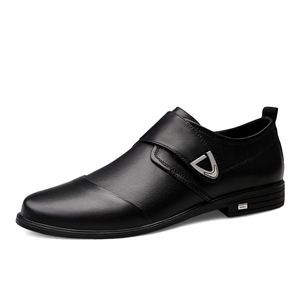 Mocassins carrés souples en cuir de vachette de créateur, à lacets, antidérapants, respirants et légers, chaussures habillées en cuir pour hommes, tailles 37-45 - Product Image 4