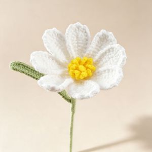 Bouquet tricoté fait main, objet de décoration intérieure, fleur artificielle Galsang au crochet, fleur tricotée en fil – idéal comme cadeau - Product Image 4