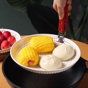 Plato Vaporizador <span class=keywords><strong>de</strong></span> Cerámica <span class=keywords><strong>de</strong></span> Grado Alimenticio Premium con Múltiples Orificios, Plato para Cocinar al Vapor Pescado, Versátil para Dumplings y Bollos, Utensilios <span class=keywords><strong>de</strong></span> Cocina - Product Image 4