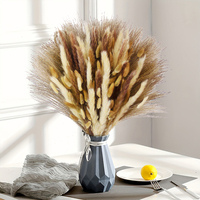 Buket Rumput Pampas Boho, Bunga Kering Alami, Ranting Bunga Berwarna-warni, Rumput Pampas Lembut, Dekorasi Pernikahan, Dekorasi Rumah, Bunga