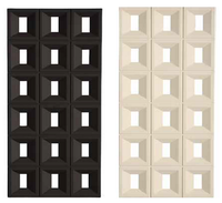 Panneaux muraux légers en PU 3D à 9 blocs, forme rectangulaire, imitation pierre, ignifuges et imperméables