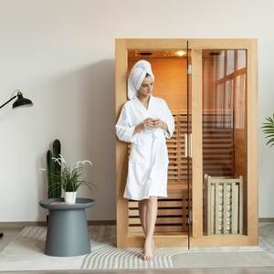 Canadian the Popular Wholesale Cómodo 2 Personas Madera Seco High End Sauna tradicional Vapor Sala de sauna de lujo al aire libre - Product Image 3