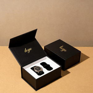 Boîte à montre personnalisée, boîte cadeau pour bijoux haut de gamme, marque de vente au détail, avec fermeture magnétique, <span class=keywords><strong>construction</strong></span> en carton rigide - Product Image 1