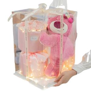 Rosa Preservada Natural Real de Larga Duración, Flor Eterna Inmortal, Oso de Fresas, Regalo para el Día de la Madre - Product Image 2