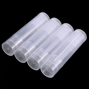 Chăm Sóc Da Bao Bì Lip Balm Nhựa Ống Container, Transparent Lip Balm Ống, Ống Lip Balm