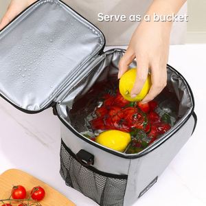 Sac à lunch isotherme de haute qualité avec poche latérale, sac à lunch thermique, boîte à lunch bento avec sac isotherme - Product Image 3