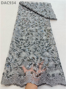 Vải Tuyn Châu Phi Vải Thun Ren Cô Dâu Vải Chất Liệu Hoa Thêu Ren Lưới Thêu - Product Image 3