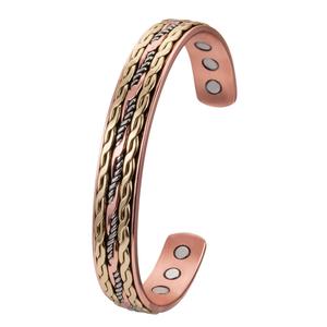 Bracelet magnétique unisexe tendance <span class=keywords><strong>en</strong></span> cuivre massif 100 % pur plaqué bronze antique avec motif lettres <span class=keywords><strong>Viking</strong></span> – Vente <span class=keywords><strong>en</strong></span> gros (Fournisseur tiers) - Product Image 3