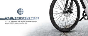 Vélo électrique 36V 26 pouces pour les trajets en ville et le tout-terrain, avec une longue autonomie, <span class=keywords><strong>VTT</strong></span> électrique pour femmes, <span class=keywords><strong>moteur</strong></span> arrière sans balais 250W - Product Image 6