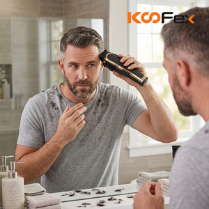 <span class=keywords><strong>Tondeuse</strong></span> à <span class=keywords><strong>cheveux</strong></span> sans fil KooFex Pro KF-6452 à longue autonomie, moteur rotatif haute vitesse 7500 tr/min - Product Image 4