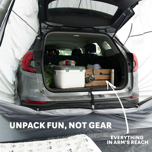 Tente de camping extérieure pour véhicule, extension arrière, auvent de <span class=keywords><strong>coffre</strong></span> de SUV, tente de hayon pour voiture, tente de garage 5 personnes, mini-maison, tente de hayon - Product Image 2