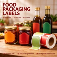 Étiquettes autocollantes en vinyle imperméable personnalisées avec logo imprimé pour emballages de bouteilles de vin, bouteilles en verre, étiquettes alimentaires