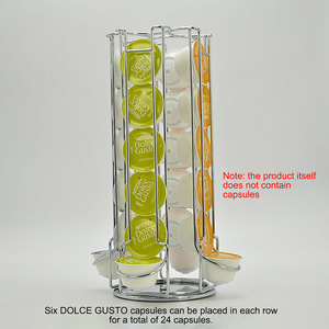 Giá Đỡ Cà Phê Xoay Được 24 Cốc Giá Đỡ Trưng Bày Viên Nang Mạ Crôm Bằng Sắt Kệ Đựng Cho Dolce Gusto Capsule - Product Image 5